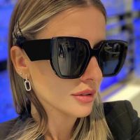 【hot】❖◙  New Fashion Luxury Brand Sunglasses Oversize Glasses Female Big Frame Shades UV400 Oculos