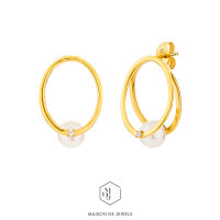 Maison de Jewels - Orbita Earring ต่างหูเงินแท้ ต่างหูทอง ต่างหูมุกแท้