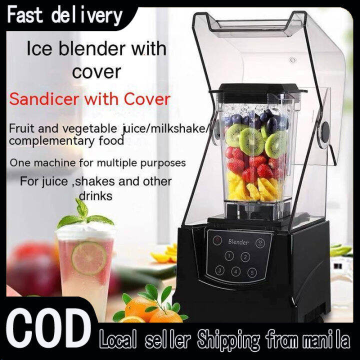 Commercial Blender with Cover for Smoothie Shake Juice Lazada PH