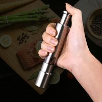 Hand Pressing Sea Salt Pepper Grinder Stainless Steel Thumb Push Button Grinding Tool Spices Mill Kicthen Accessories