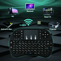 ส่งฟรี Mini Wireless Keyboard แป้นพิมพ์ภาษาไทย 2.4 Ghz Touch pad คีย์บอร์ด ไร้สาย มินิ for Android Windows TV Box Smart phone  คีย์บอร์ดเชื่อมทีวี คีร์บอร์ดเชื่อสมาร์ททีวี