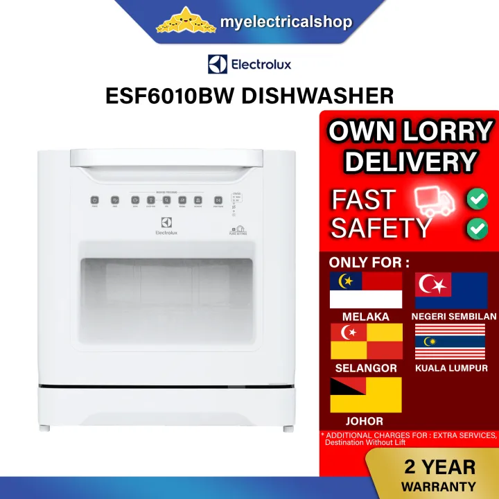 Electrolux ESF6010BW Compact Dishwasher Dish Washer ESF6010 Mesin Cuci Pinggan Lazada