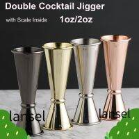 ✈✙ ❤LANSEL❤ 1oz 2oz New Japanese Jigger Dual Design Stainless Steel Double Cocktail Jigger Measure Cup Drinks Pour Drink Spirit Double Spirit Bartender with Measurements Scale Inside/Multicolor