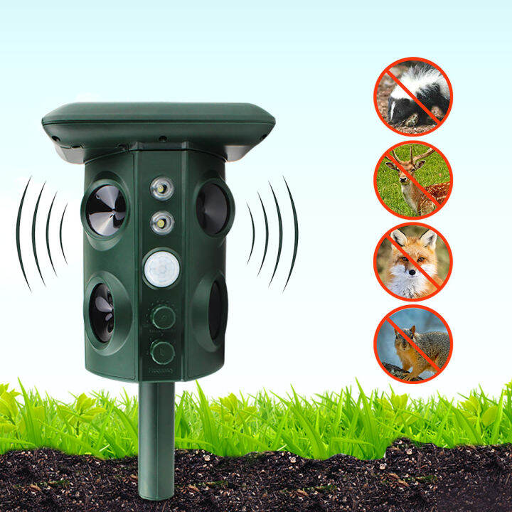 【Free Gloves】Ultrasound Animal Repellent Solar Animal Repellent