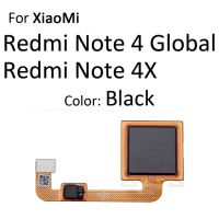 เครื่องสแกนเซ็นเซอร์ลายนิ้วมือรหัสสัมผัสสายเคเบิ้ลยืดหยุ่นสำหรับ Xiaomi Redmi Note 5โน้ต4x ย้อนกลับกลับบ้านปุ่มเปลี่ยนชิ้นส่วน