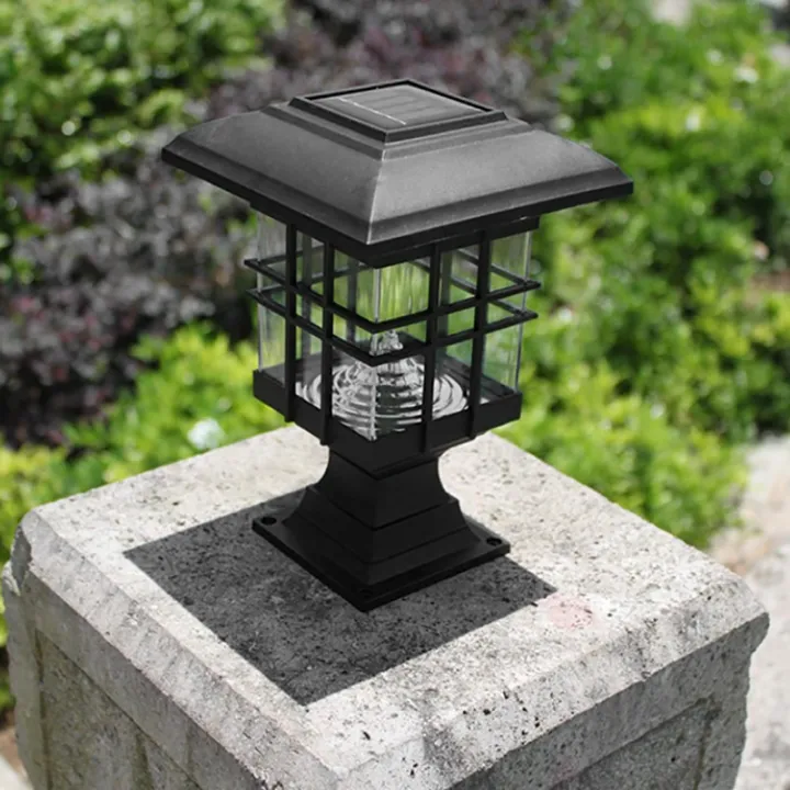 Solar Post Column Lamp Waterproof Landscape Garden Solar Light LED ...