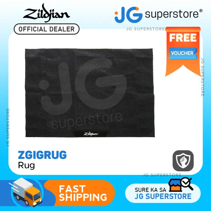 Zildjian Gig Drum Rug Polypropylene Fabric and Charcoal Grey Finish for
