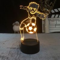 Anime Captain Tsubasa Figure Led Colorful Night Light for Home Room Birthday Holiday Decor Something about Football Gift 3d Lamp Night Lights