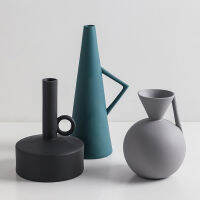 Scandinavian Ceramic Vase Creative Geometric Art Porcelain Flower Pot Figurines Home Decoration Accessories