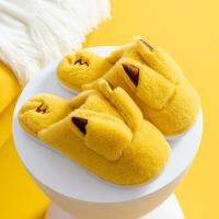 Fashion Women Plush Slippers 3d Cute Lightning Hairy Winter Warm Fur Shoes Men Lovers Soft Sole Home Indoor Ladies Slides