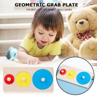 Learning Material Multiple Color Geometric Shape Grab Board Mosaic Panel Early Childhood Education Puzzle Board