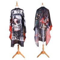 New Haircut Hairdresser Barber Cloth Skull Pattern Apron Polyester Cape Hair Style Design Supplies Salon Barber Dress Barber