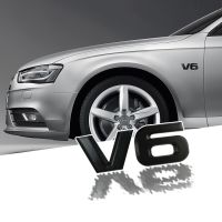 สติกเกอร์โลหะ3มิติ V8 V6สติ๊กเกอร์ตกแต่งโลหะติดรถยนต์สำหรับตราสัญลักษณ์เครื่องหมายติดรถยนต์