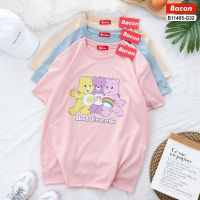 ?B11405 เสื้อยืดโอเวอร์ไซส์ Best Friends ผ้าเกล็ดปลา⛅