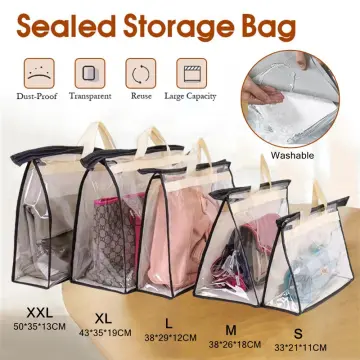 PVC Tool Storage Bag Transparent Zippered Dustproof Large Capacity