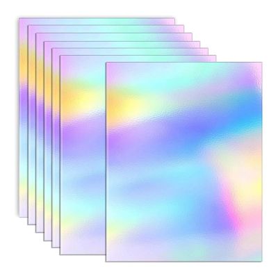 Metallic Holographic Card Shiny Mirror Paper Sheets Accessories Reflective Post Board Size 8.5 X 11 Inch 50 Pack