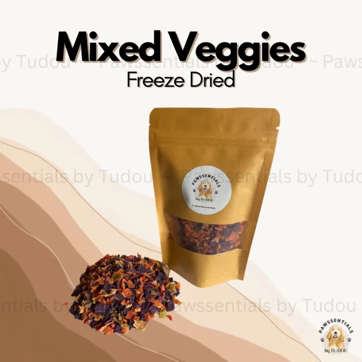 Pawssentials by Tudou Freeze Dried Mixed Veggies ( 100g ) Vegetables ...