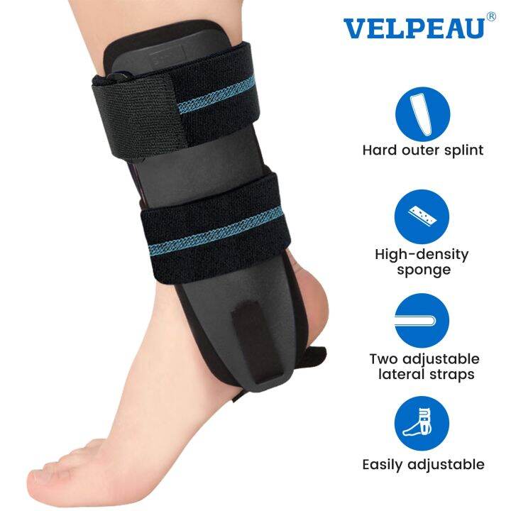 VELPEAU Stirrup Ankle Brace Adjustable for Sprained Tendonitis or ...