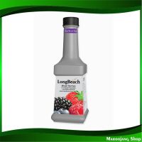 จัดโปร?ไซรัป กลิ่นมิกซ์เบอร์รี่ ลองบีช 900 มล. ไซรับ น้ำเชื่อม น้ำหวาน สารให้ความหวาน Syrup Mixed Berry Flavor Long Beach