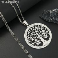 ☫◕ Tree of Life Crystal Stainless Steel Statement Necklace Women Silver Color Necklace Jewelry Christmas Gift collar mujer N49S03