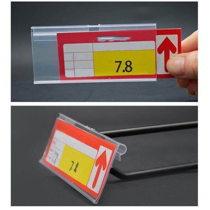 【Local Warehouse】30PCS Plastic Sign Label Holder Wire Shelf Retail