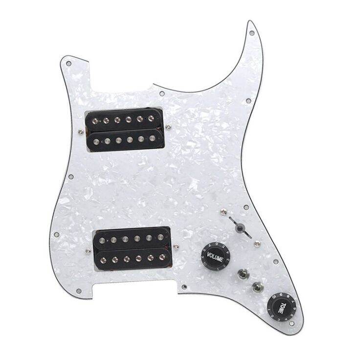 alnico-5-prewired-strat-pickguard-coil-splitting-pickguard-hh-loaded-pickguard-with-humbucker-pickups-set-multi-colour