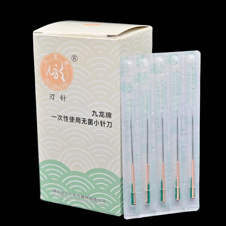 kowloon-brand-disposable-aseptic-round-blade-small-needle-blade-blade-millimeter-blade-beauty-carving-needle-copper-handle-blade-needle-with-cannula