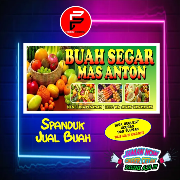 Spanduk Jual Buahbuahan / Banner Toko