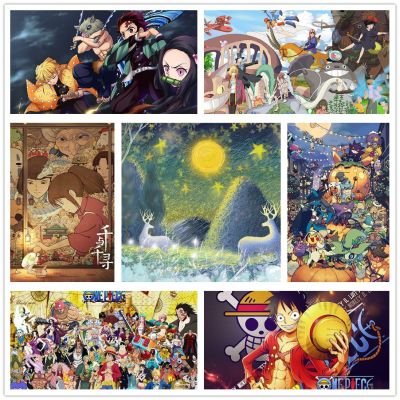 ( Ready Stock ) จิ๊กซอว์ 2000 จิ๊กซอว์ ของเล่น jigsaw puzzle spirited away one piece Demon Slayer Luffy anime puzzle