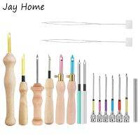 ✿♝◈ Punch Needle Kit Wooden Embroidery Pen Punch Needle Sets for DIY Craft Stitching Applique Embellishment Rug Making Kit DIY Kits