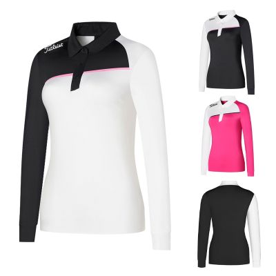 New golf ladies long-sleeved T-shirt breathable quick-drying sweat-absorbing polo shirt jersey slim fit all-match GOLF clothes PXG1 TaylorMade1 SOUTHCAPE UTAA Le Coq ANEW❈◎
