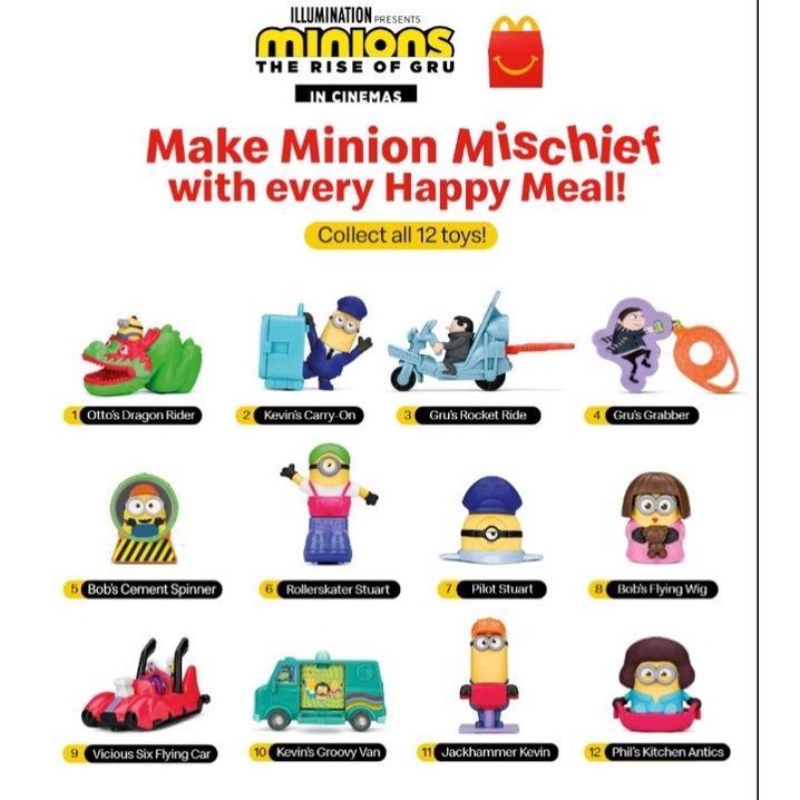 Yes, Yes, Yes ! >>>> Mcdonald Happy Meal Minions the Rise of Gru 2022 /code