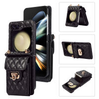 YIQIAN สําหรับ Samsung Galaxy Z Flip 5 กระเป๋าสตางค์ เคส พร้อมสายคล้อง Crossbody, Z Flip 5 Women Girls เคส กระเป๋าซิปหนัง PU เคส ที่ใส่บัตร สายคล้องคอแบบปรับได้ Z Flip 5 Crossbody Bag Phone เคส