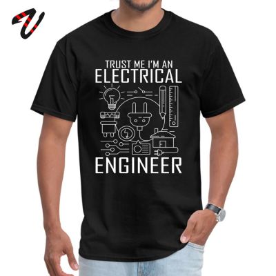 2019 Popular T-shirt 100% Cotton Men Tops T Shirt Trust Me I Am an Engineer Geek Quote Tees High Street Black White Tshirt Funny