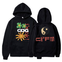 Rap Kanye West Sweatshirt CDG Im Ok Sun Flower Smile Printed Hoodie Men Oversized EU Streetwear Man Hip Hop Trend Hoodies Size XS-4XL