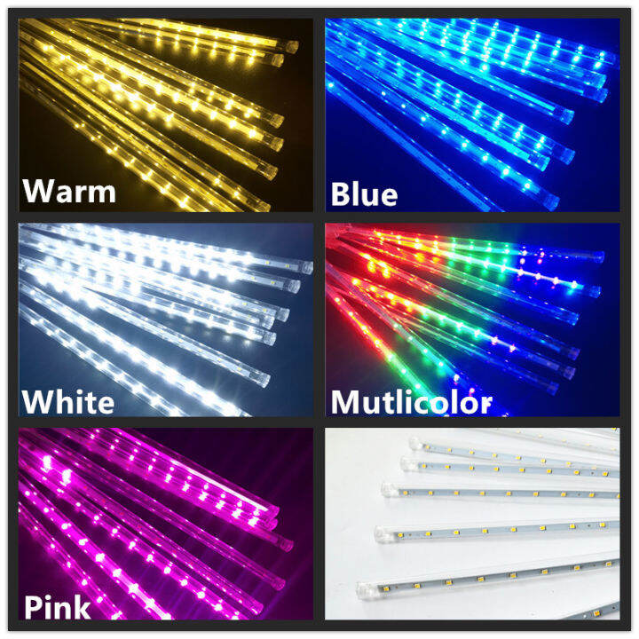 led-ฝนดาวตกไฟกันน้ำ-falling-raindrop-fairy-string-light-christmas-holiday-party-patio-decor-3050ซม-8หลอด