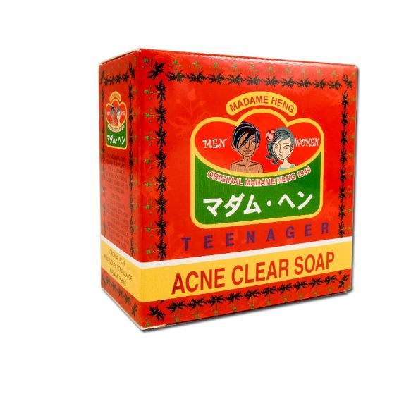 สบู่มาดามเฮง-สบู่สิว-สบู่สิวแอคเน่-acne-clear-soap-madame-heng-50g-ก้อน-ก้อนเล็ก