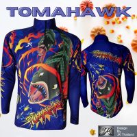 เสื้อตกปลา แฟชั่น กีฬากลางแจ้ง JK THAILAND ลาย TOMAHAWK  ป้องกันรังสี UV 80-90% สีไม่ตก แห้งเร็ว ใส่ได้ ชาย และ หญิง