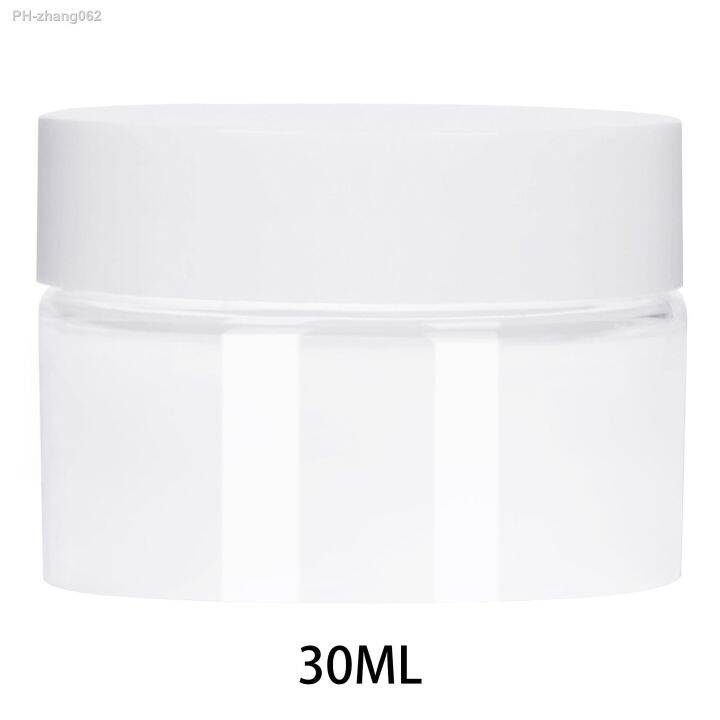 yf-1pcs-plastic-pot-jars-round-30ml-40ml-50ml-60ml-80ml-leak-proof-face-with-lid-for-storage