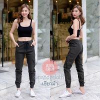 [[Jogger pants]] กางเกง Jogger รุ่น J37/19 ขาจั้มผ้ายืด (เป้าซิป) ใส่ได้ทั้งชายหญิงเนื้อผ้า cotton ยืดหยุ่นน้ำหนักเบาสวมใส่สบายคล่องตัว (Size 28-36)