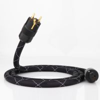 【YF】 8N Copper SCHUKO Power Cable Gold plated EUR power plug cable hifi cord for DVD CD AMP