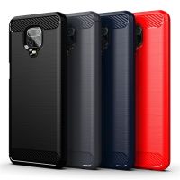 For Xiaomi Redmi Note 9T 5G Case Cover Shockproof Bumper Carbon Fiber Soft Silicone Phone Back Cover Redmi Note 9 T Pro 9T Case