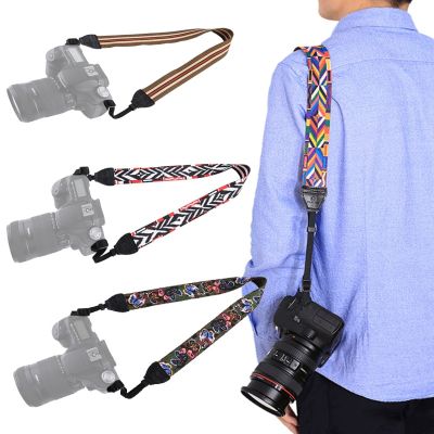 Camera Strap Belt Adjustable Retro Ethnic Style Multi-color Series Shoulder For Sony Nikon SLR DSLR Camera Universal Accessories