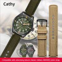 〖Bar watchband〗CanvasWatch สายคล้อง ForEco ไดรฟ์ Aw5005 Aw1365 Series Men 39; SCalfskinCanvas สายนาฬิกา20มม.