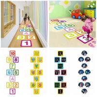 Ornament Nursery Decals Home Decoration Hopscotch Game Cartoon Number Grids Parent-child Gift Floor Stickers Wall Stickers  Decals