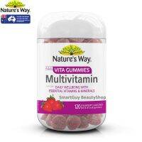 Natures Way VitaGummies MultiVitamin For Adults Daily Wellbeing With Essential Vitamins &amp; Menerals Strawberry Flavoured (120 Soft Gummies) ผลิตภัณฑ์เสริมอาหารวิตามินรวมในรูปแบบกัมมี่รสผลไม้ช่วยเพิ่มพลังงานฟื้นฟูสภาพร่างกายเสริมภูมิต้านทานปรับความสมดุลบำ