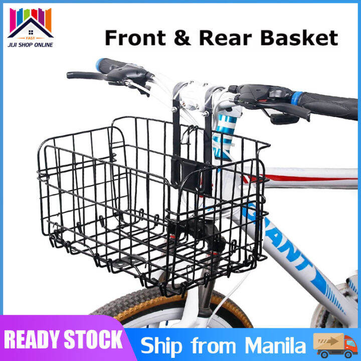 🔝 Original Foldable Metal Wire Basket for Bike Front Bag Rear Hanging