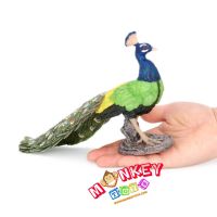 Monkey Toys - โมเดลสัตว์ Peacock นกยูง เขียว ขนาด 26.00 CM (จากหาดใหญ่)