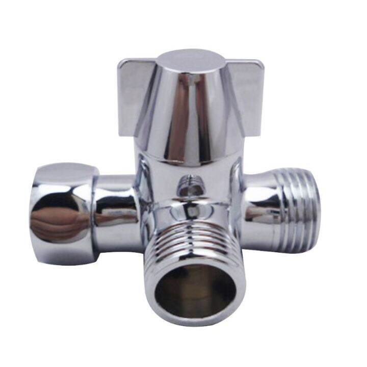 Metal Three-way Water Diverter T-shaped Adapter Shower Diverters ...