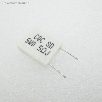 ▤❈☌ 5PCS BPR56 5W 0.5R 0.5 ohm 5w Non-inductive Ceramic Cement Resistor Wirewound Resistance